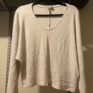 Ivory Rib Knit Dolman Sweater